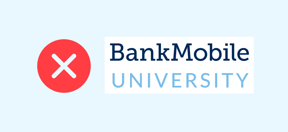 An example of an incorrect school logo that has a white background.