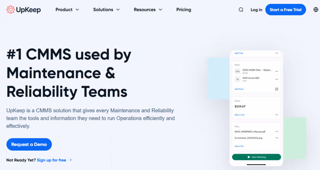 upkeep facility managment software