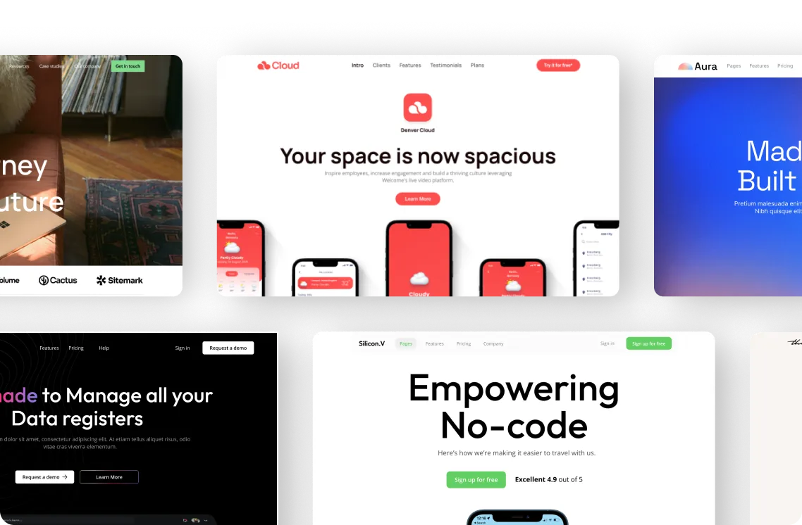 SaaS Webflow Template - Andromeda - Created by Wedoflow.com and Azwedo.com