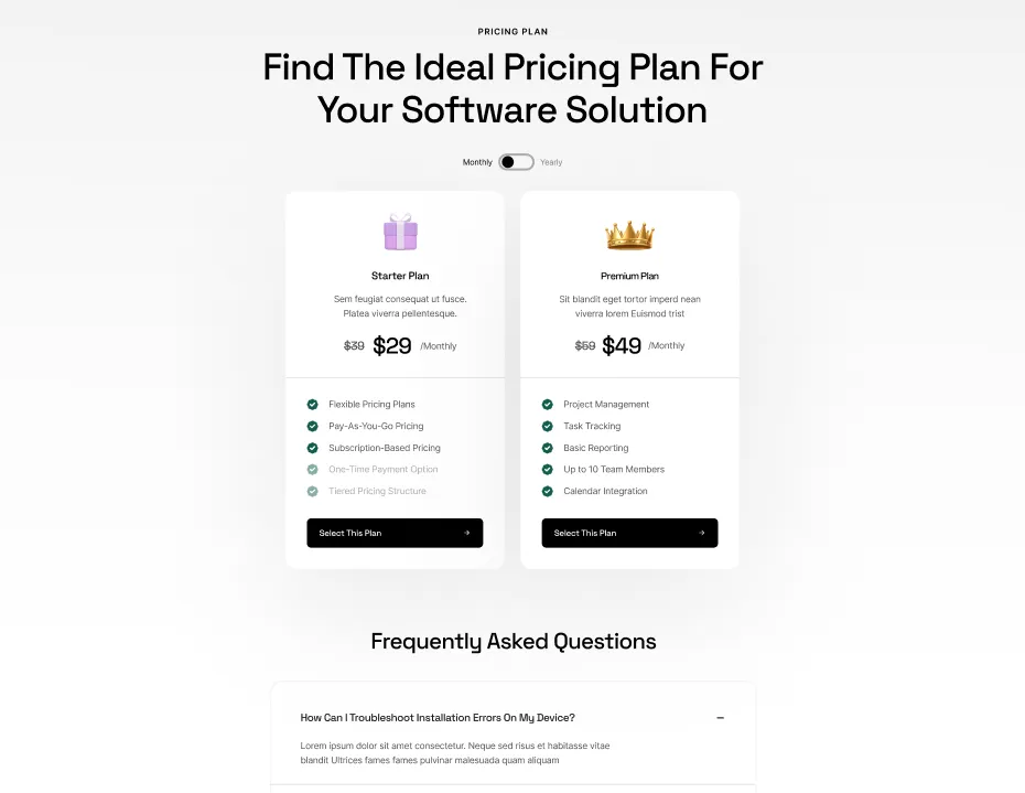 Pricing Two Screenshot