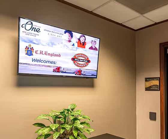 C.R. England uses Mvix Digital Signage for their internal communications.