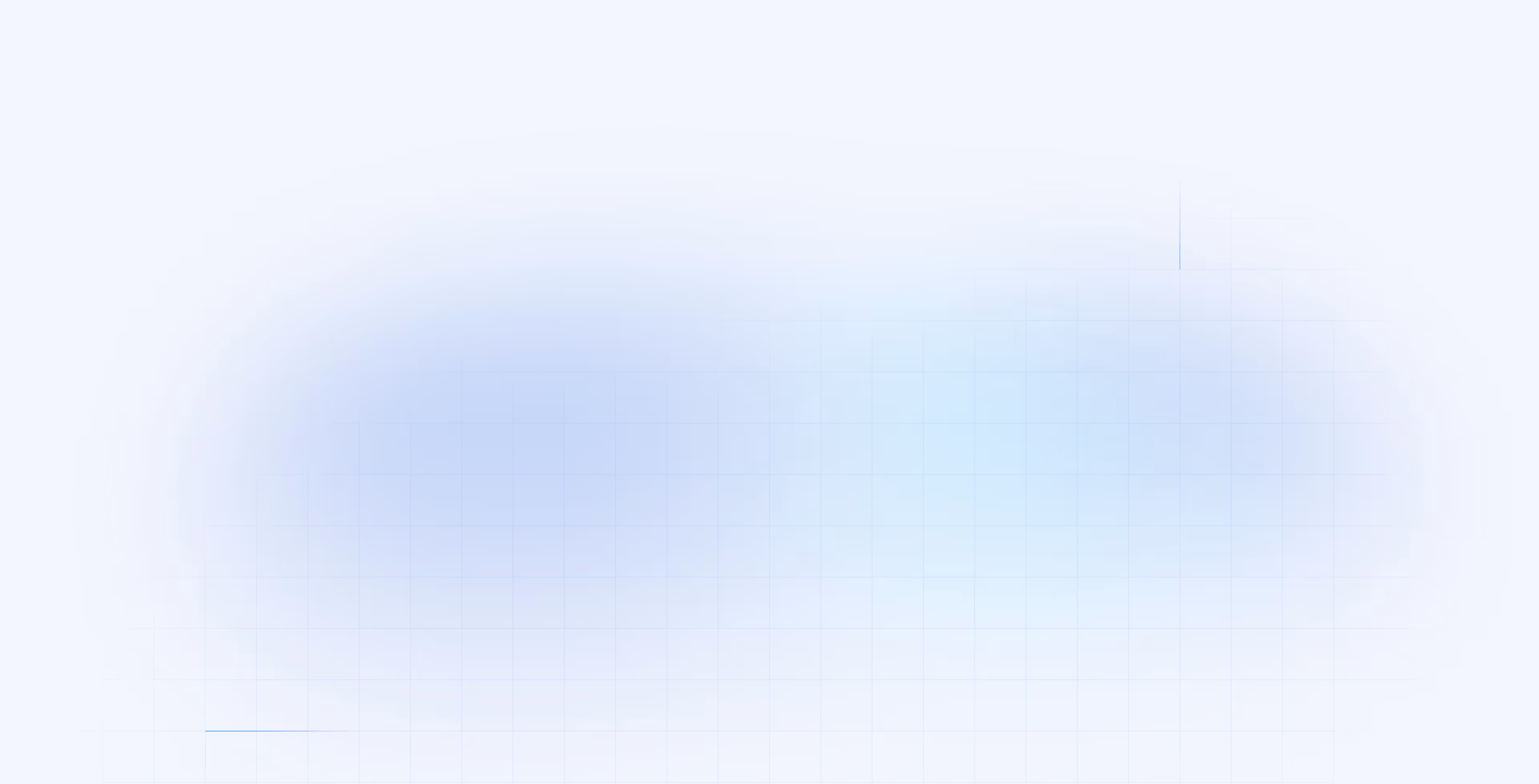 Abstract blue gradient background with a subtle grid pattern and soft circular shapes.