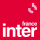 France Inter radio station logo with white text on a red background.