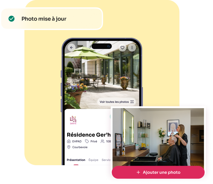 Visuel de présentation de la fonctionnalité d'ajout de photo sur votre fiche établissement