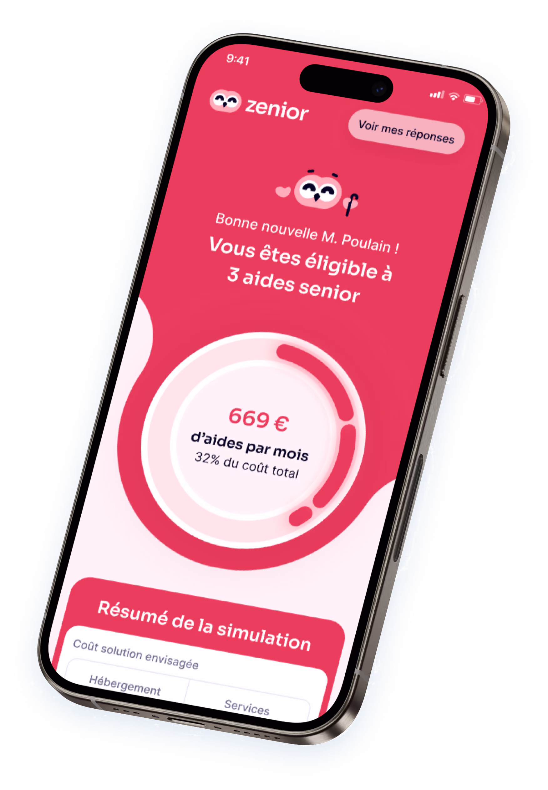 Simulateur d’aides financières sur mobile
