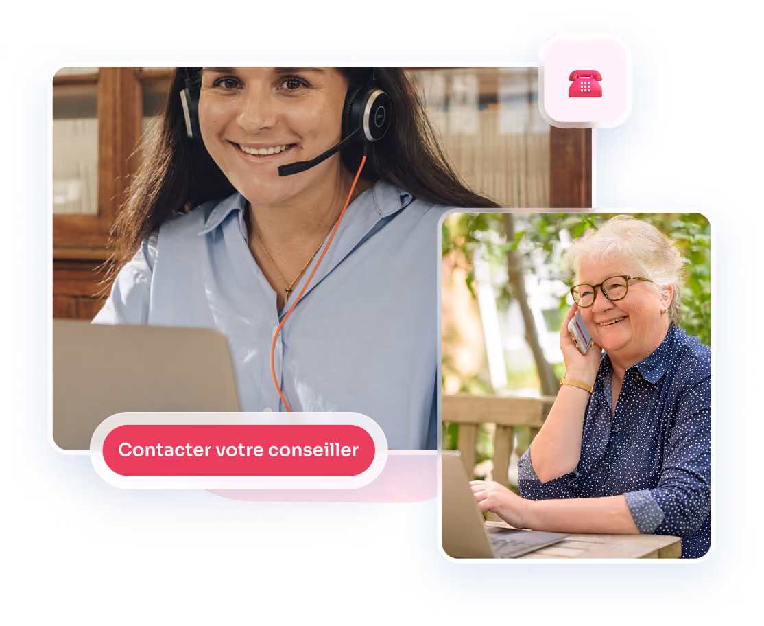 Espace famille Zenior avec le bouton pour contacter son conseiller