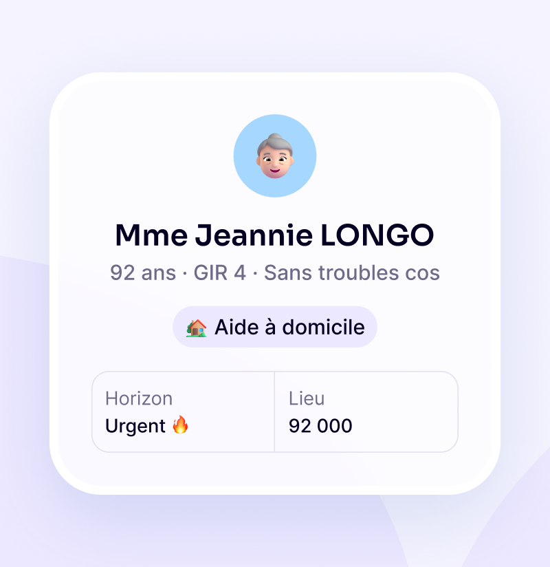 Demande d’admission qualifiée dans Zenior Pro avec le profil et le budget de la personne