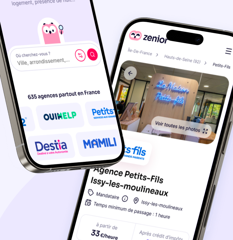 Fiches d’établissement personnalisables sur la vitrine Zenior, sur mobile