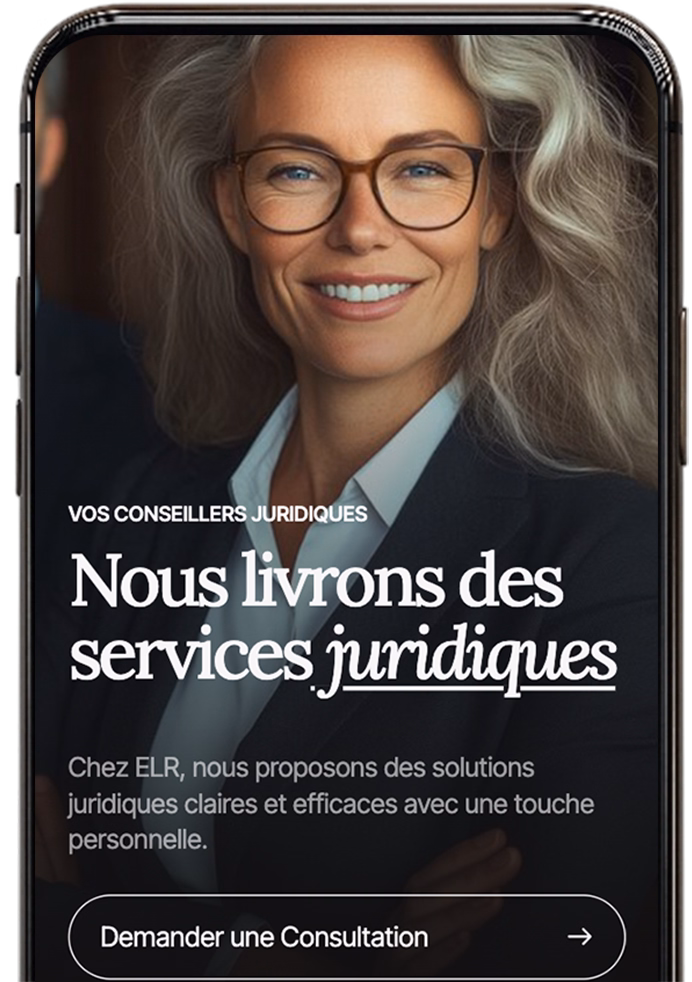 Image d'un site web pour avocat créer par l'agence elr