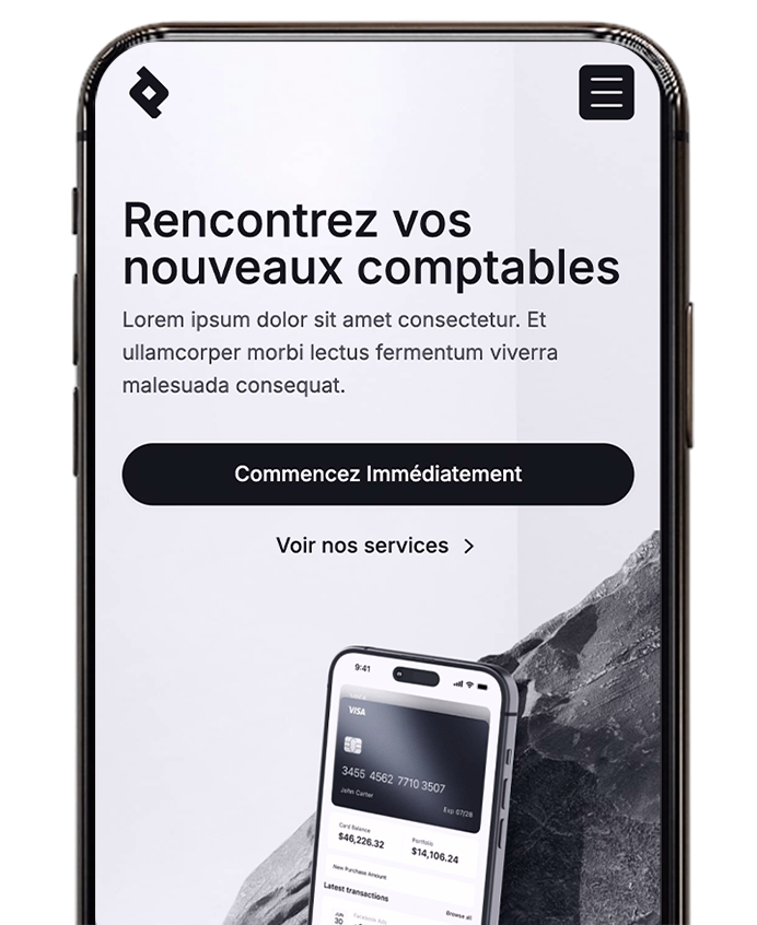 Image de création de site web pour comptable