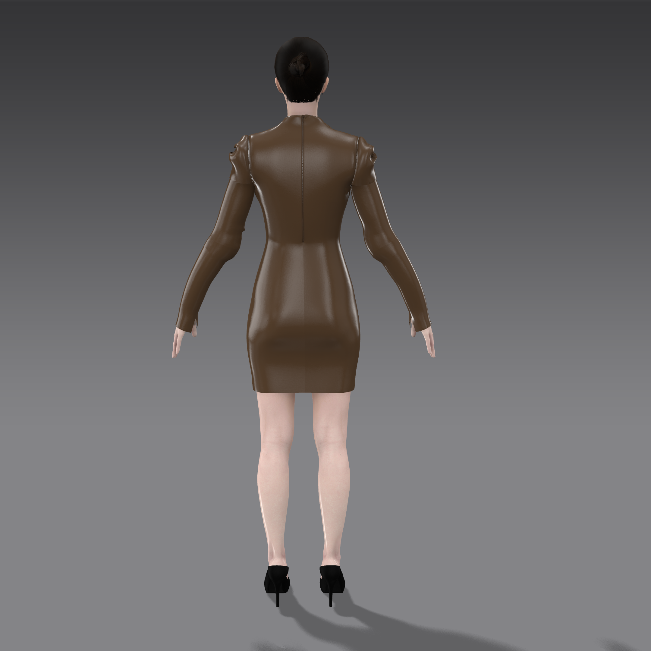 back view of Deacon Giles on character model