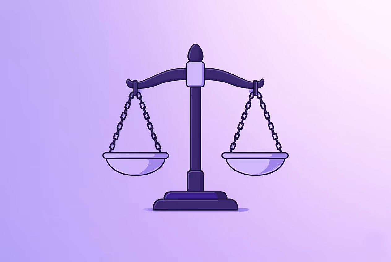 An image of a scale in a purple background.