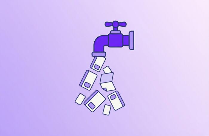 IDMerit Data Leak icon of a tap dripping identity documents symbolizing a global KYC data breach