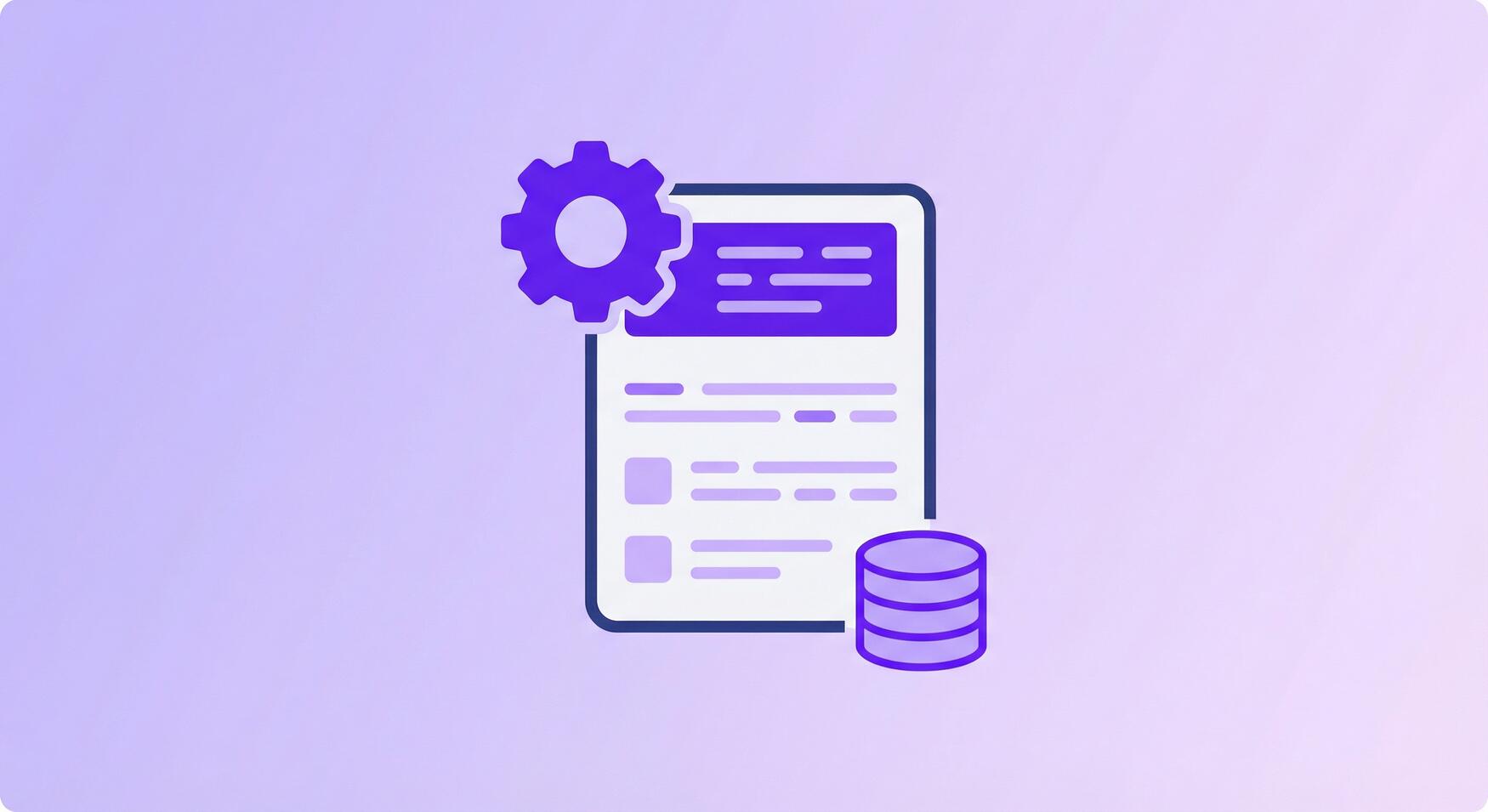 Automated compliance reporting system showing document automation gear and data retention database