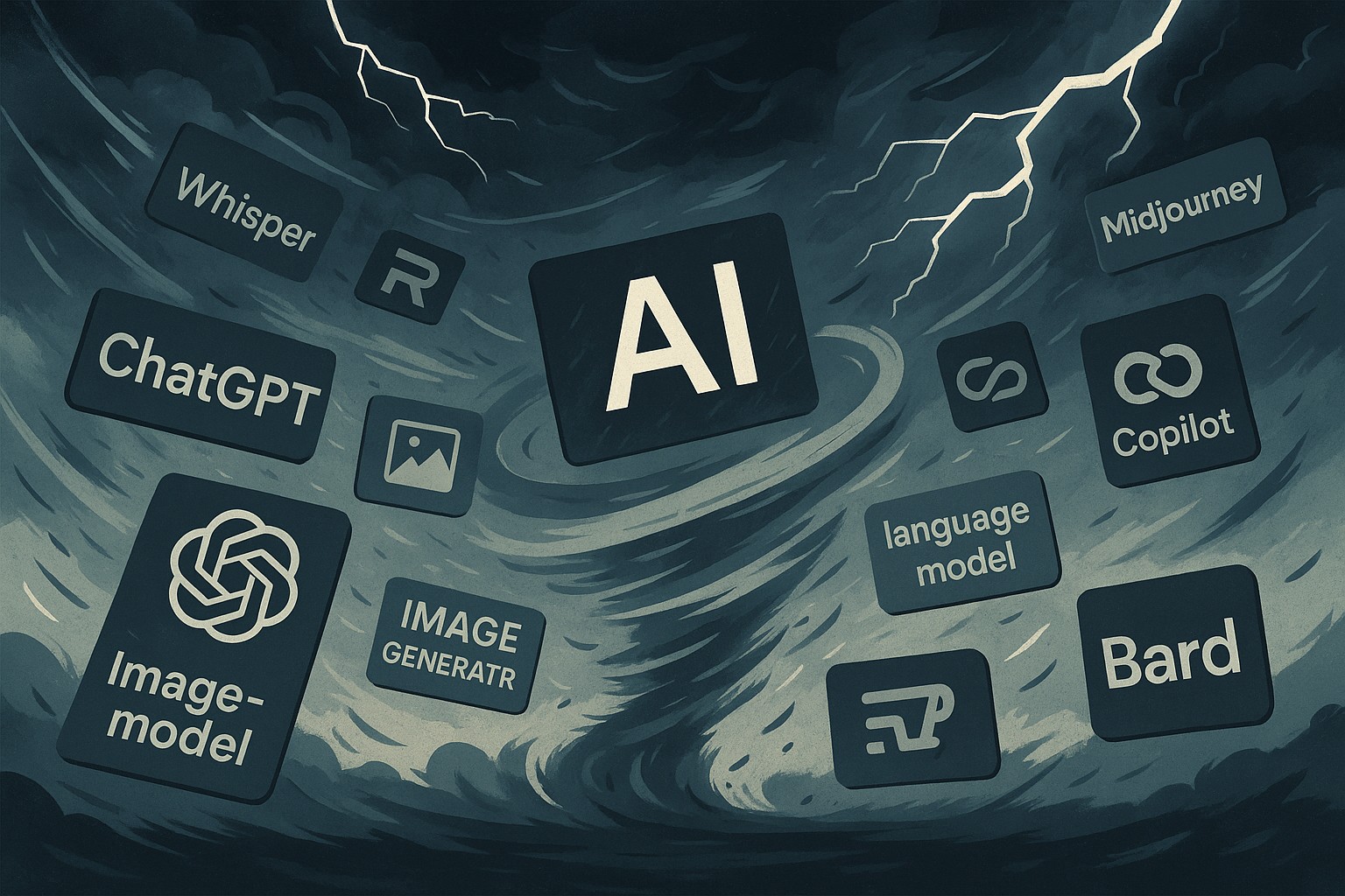 A chaotic storm of AI tools