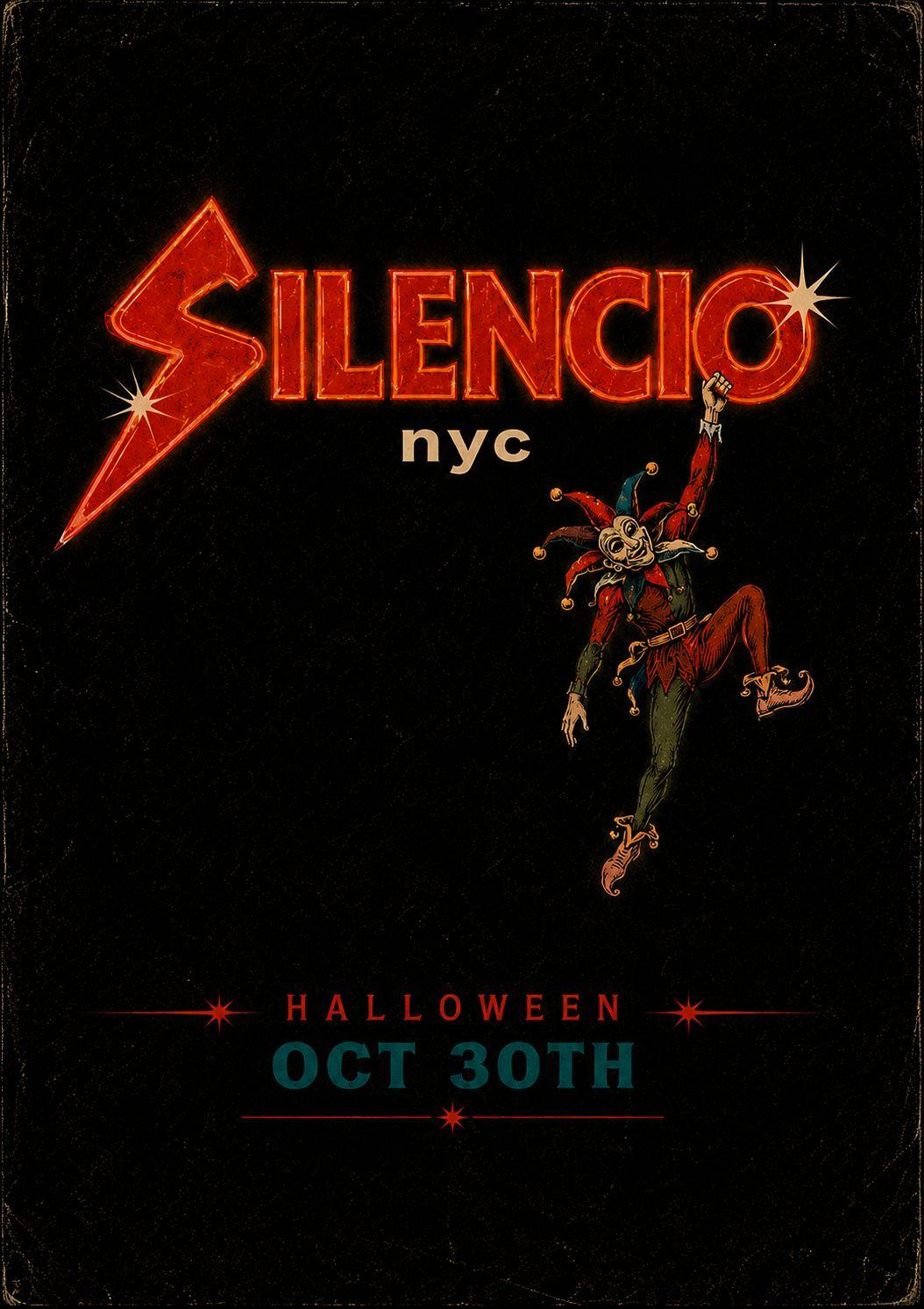 Silencio NYC : Halloween event flyer