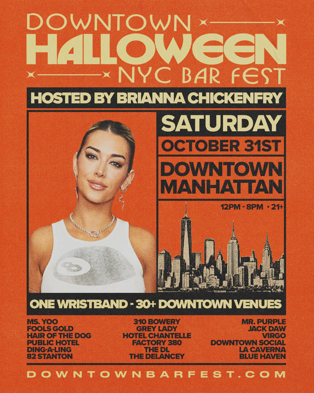 DOWNTOWN HALLOWEEN BAR FEST 2026 event flyer