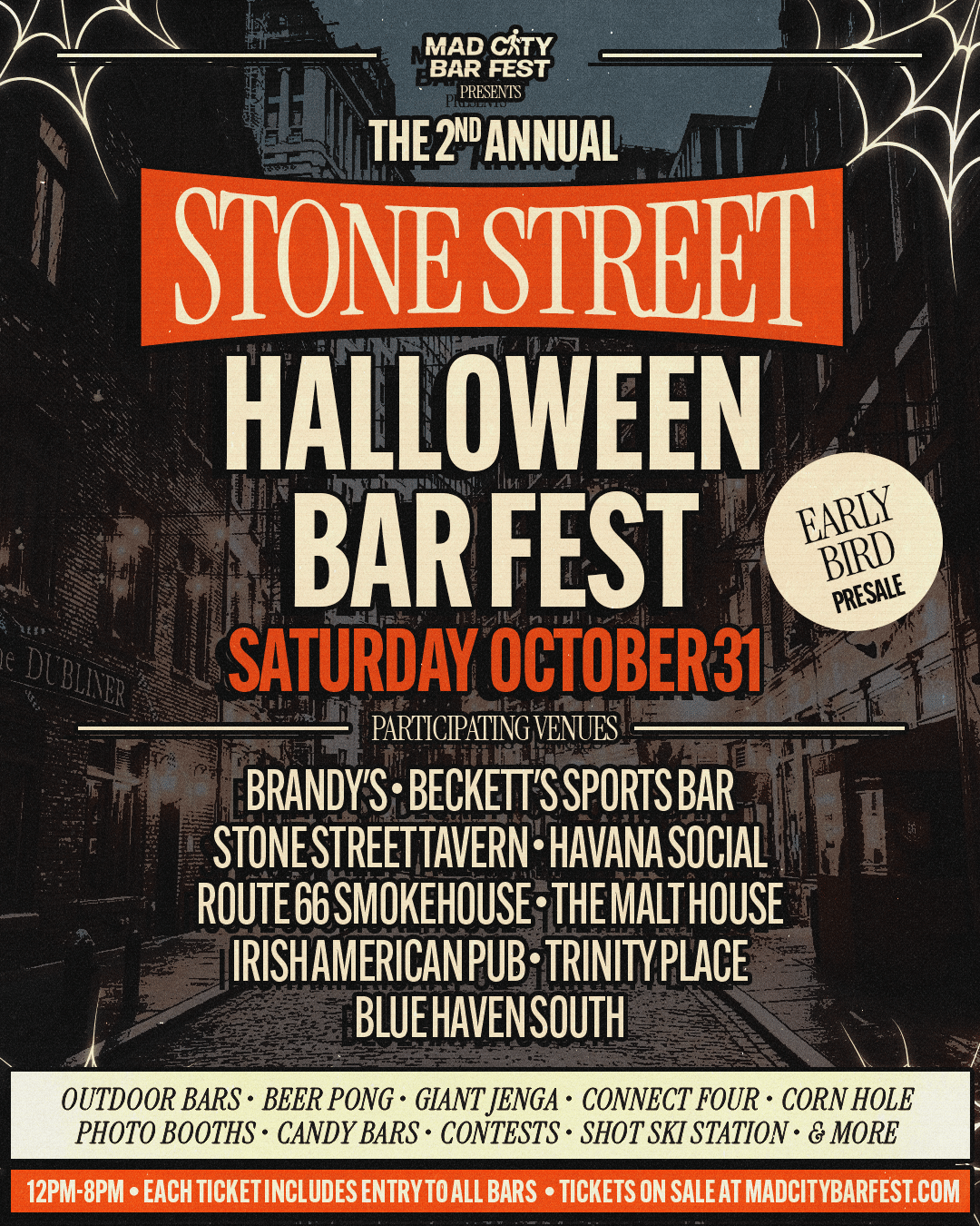 Stone Street Halloween Bar Fest event flyer