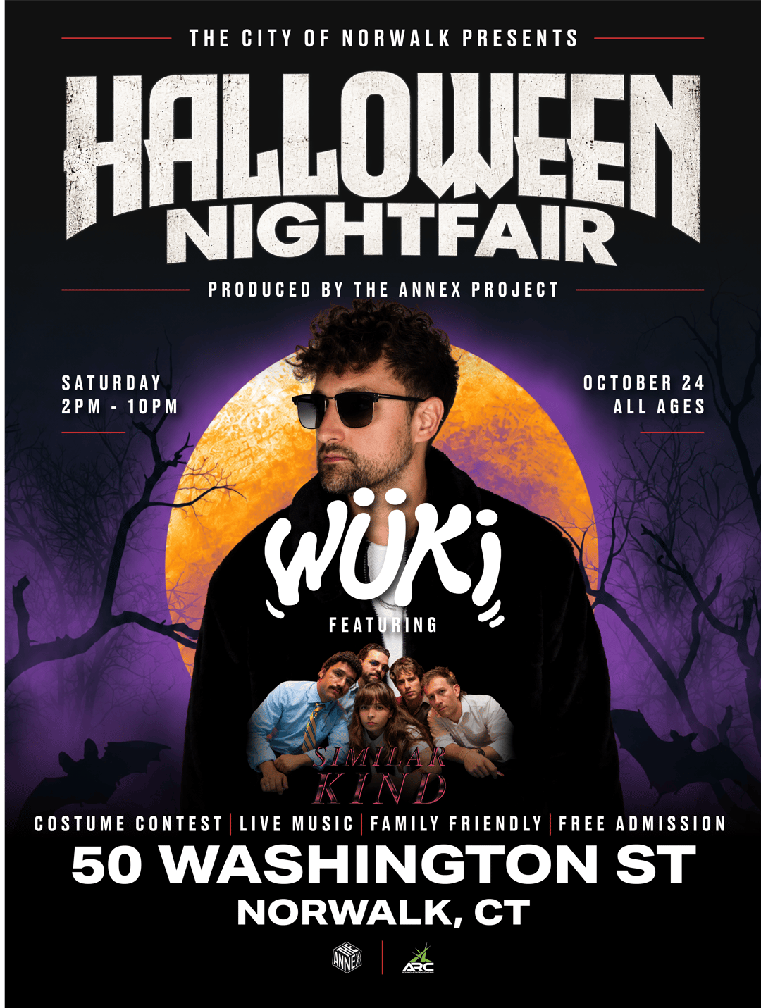 Wuki at The Halloween Nightfair, feat. Similar Kind event flyer