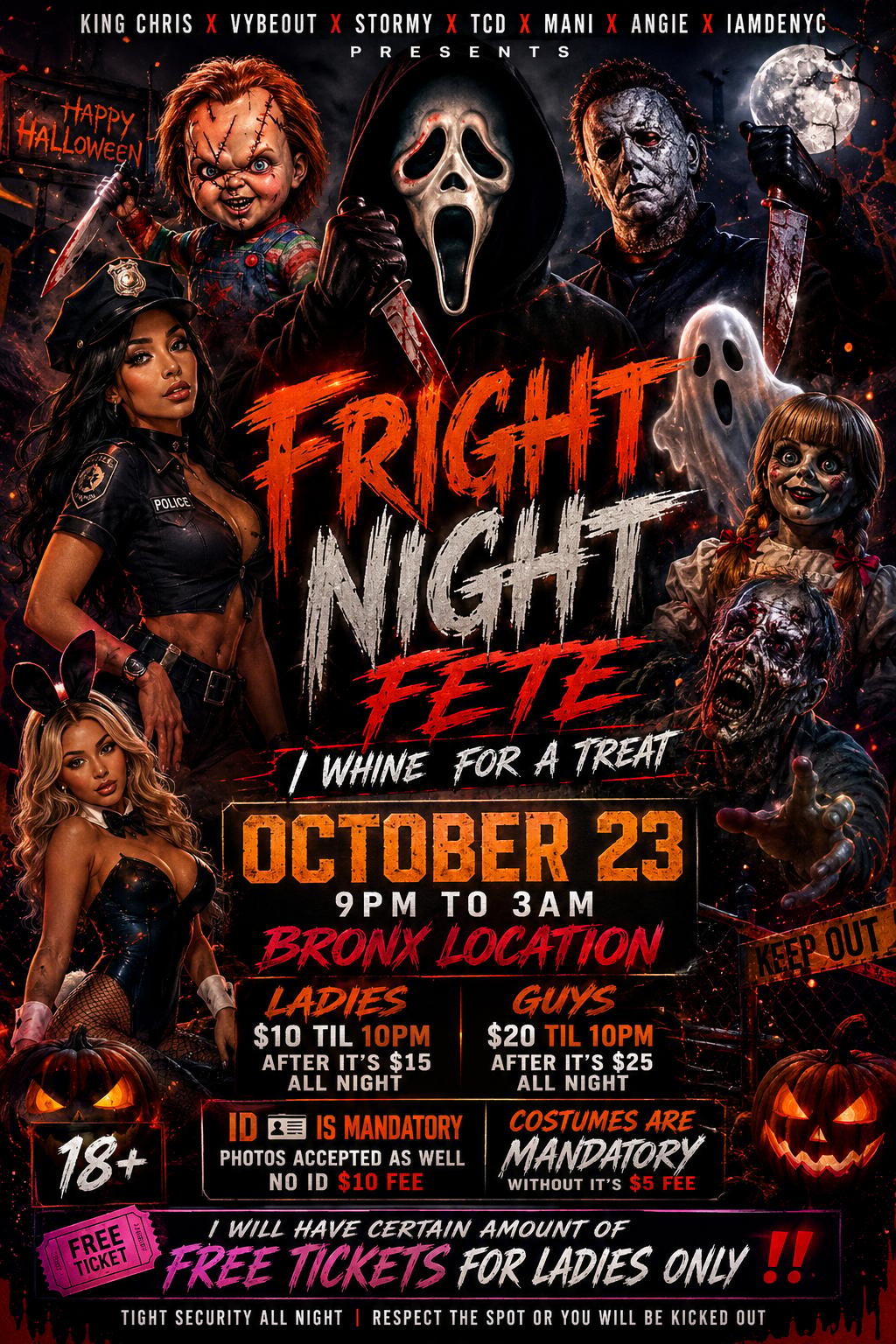 FRIGHT NIGHT FETE 🎃👻 event flyer