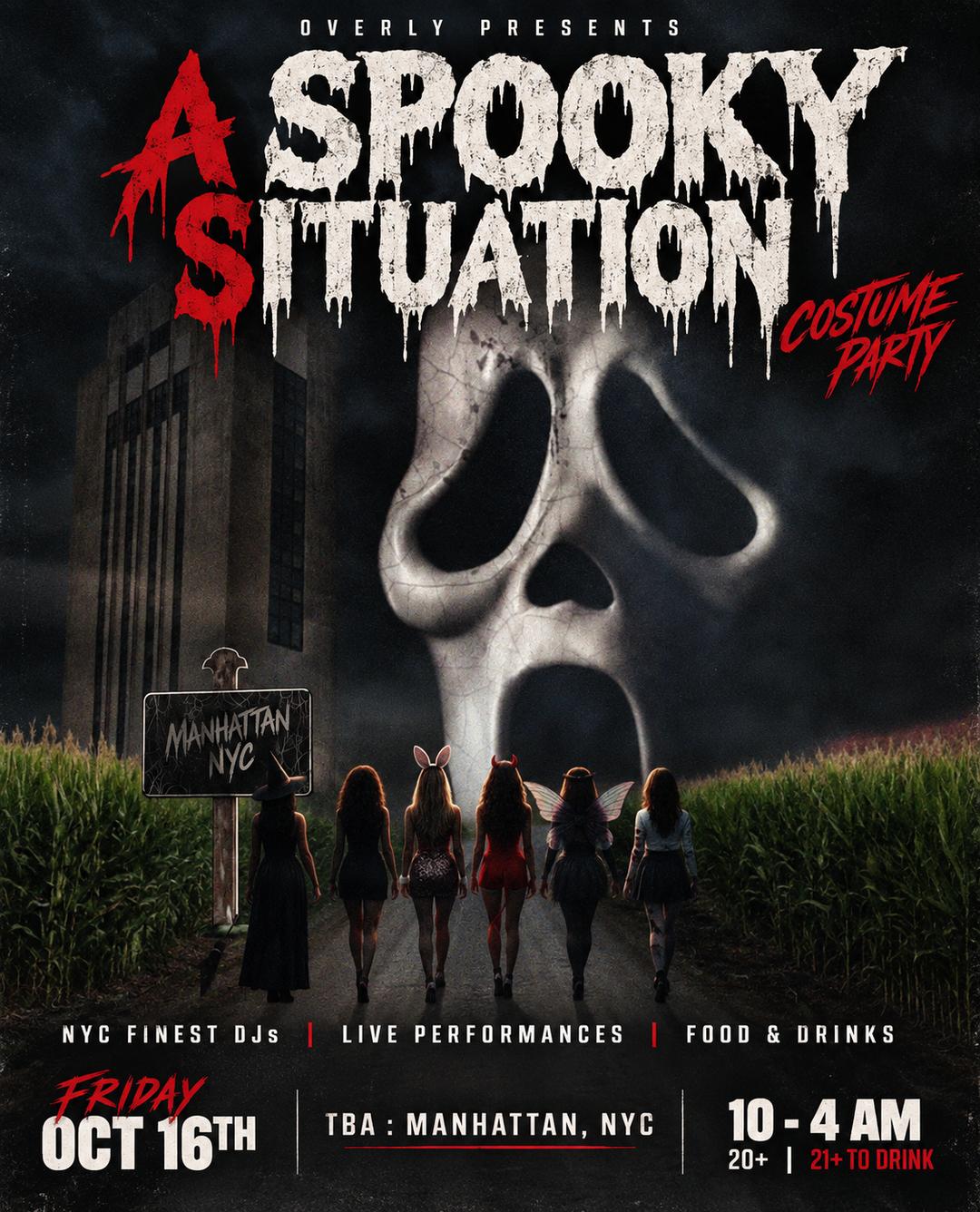 A SPOOKY SITUATION: AFTER DARK  A LIVE UNDERGROUND NYC EXPERIENCE event flyer