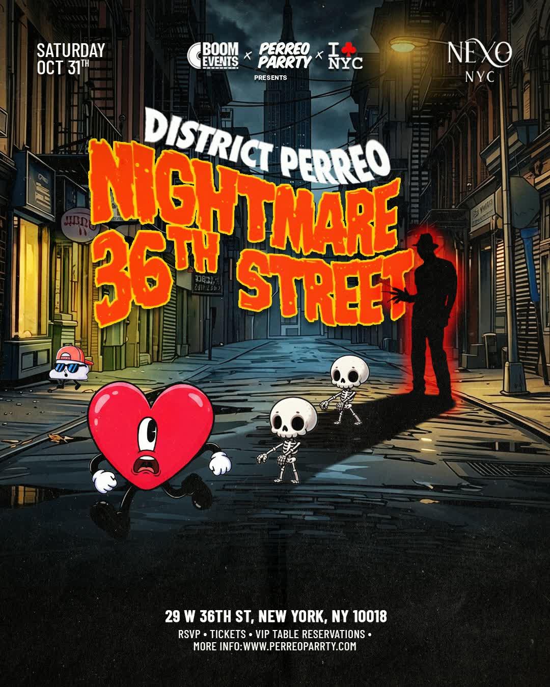 Nightmare on 36th Street Halloween Parrty at Nexo Nightclub event flyer