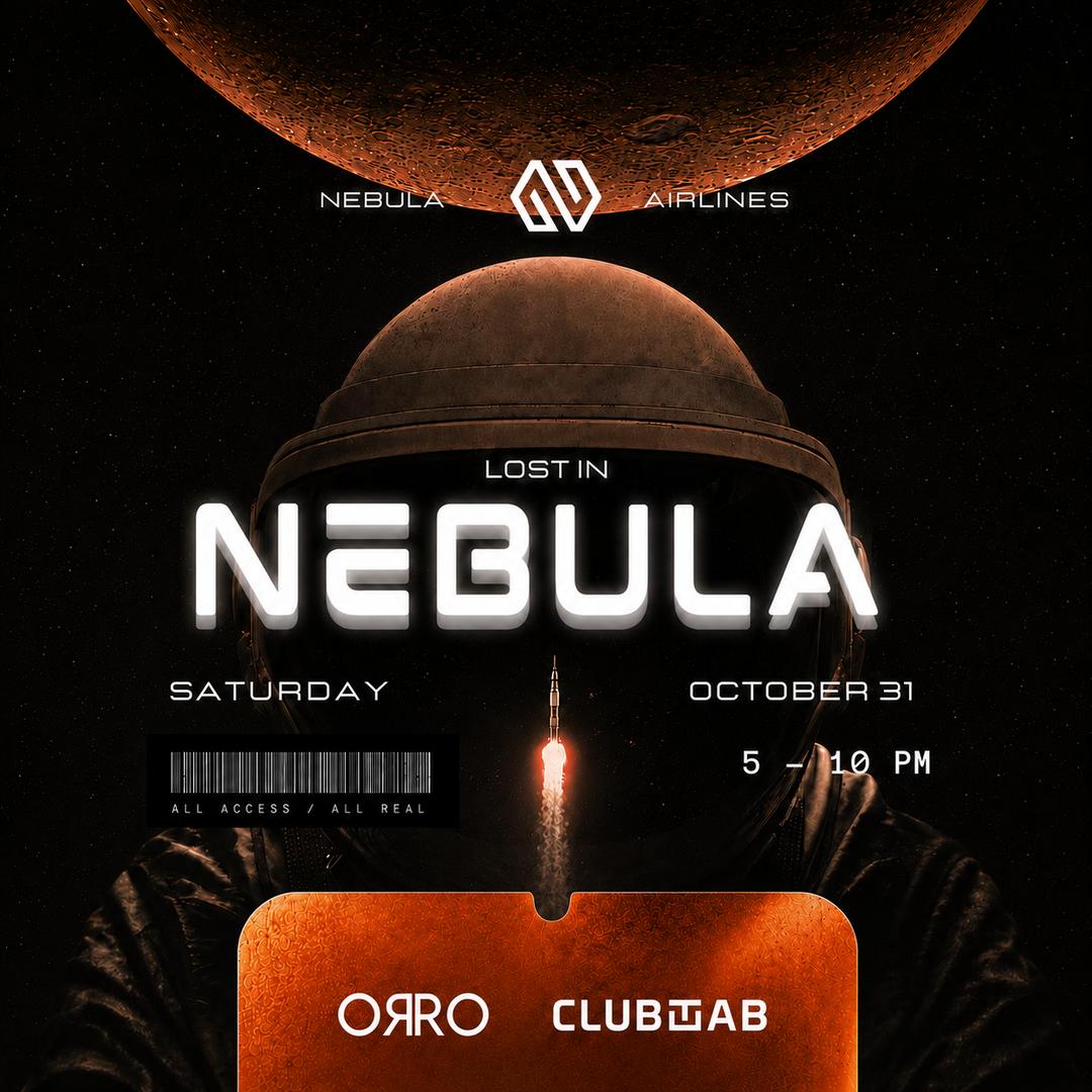 Lost in Nebula: Halloween Day Party event flyer