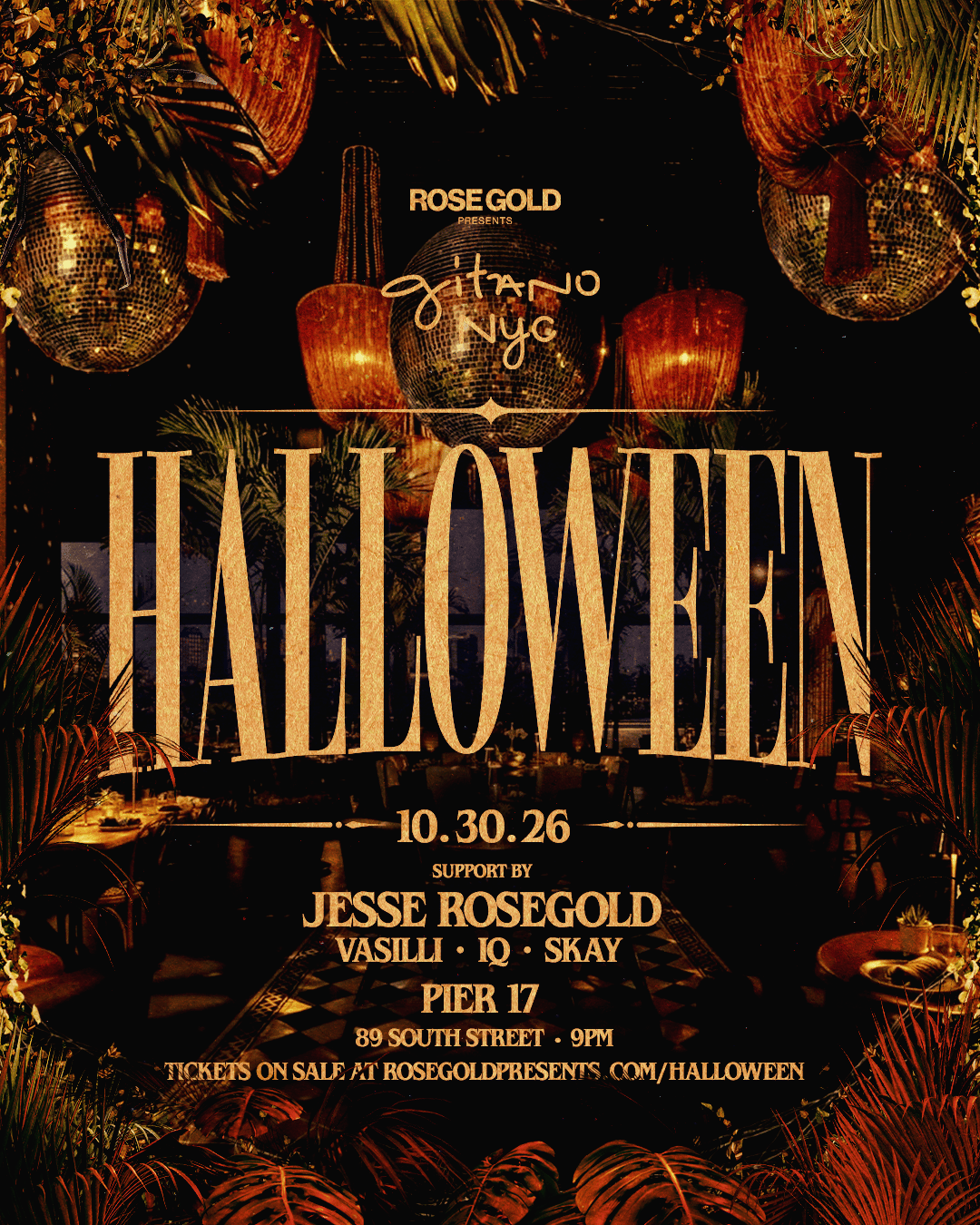GITANO NYC HALLOWEEN: GITANO & Club Bohemia — Oct 30 event flyer