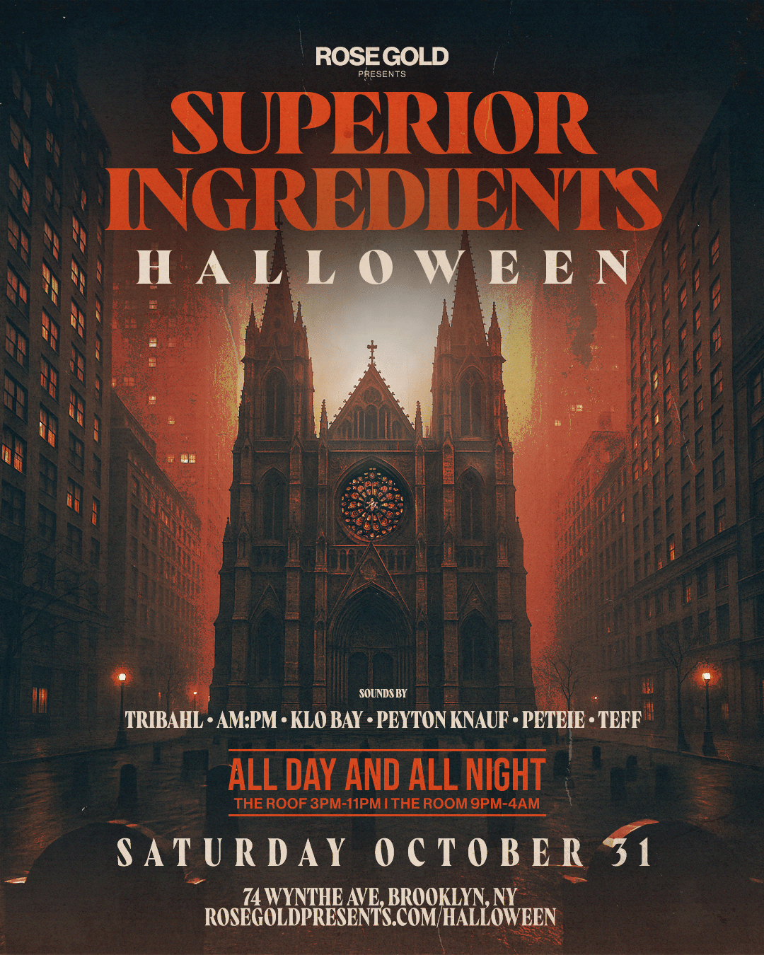 Superior Ingredients Halloween: Rooftop & Club — Oct 31 event flyer