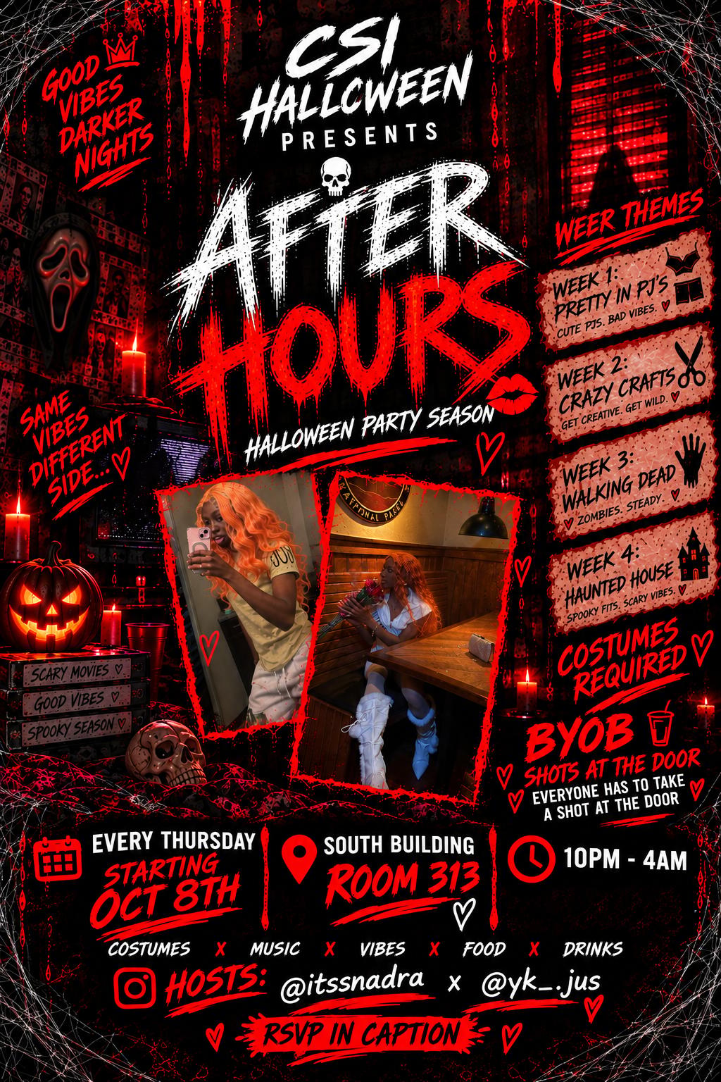 CSI HALLOWEEN AFTER HOURS @SOUTH BUILDING 🖤🎃🥀😈 event flyer