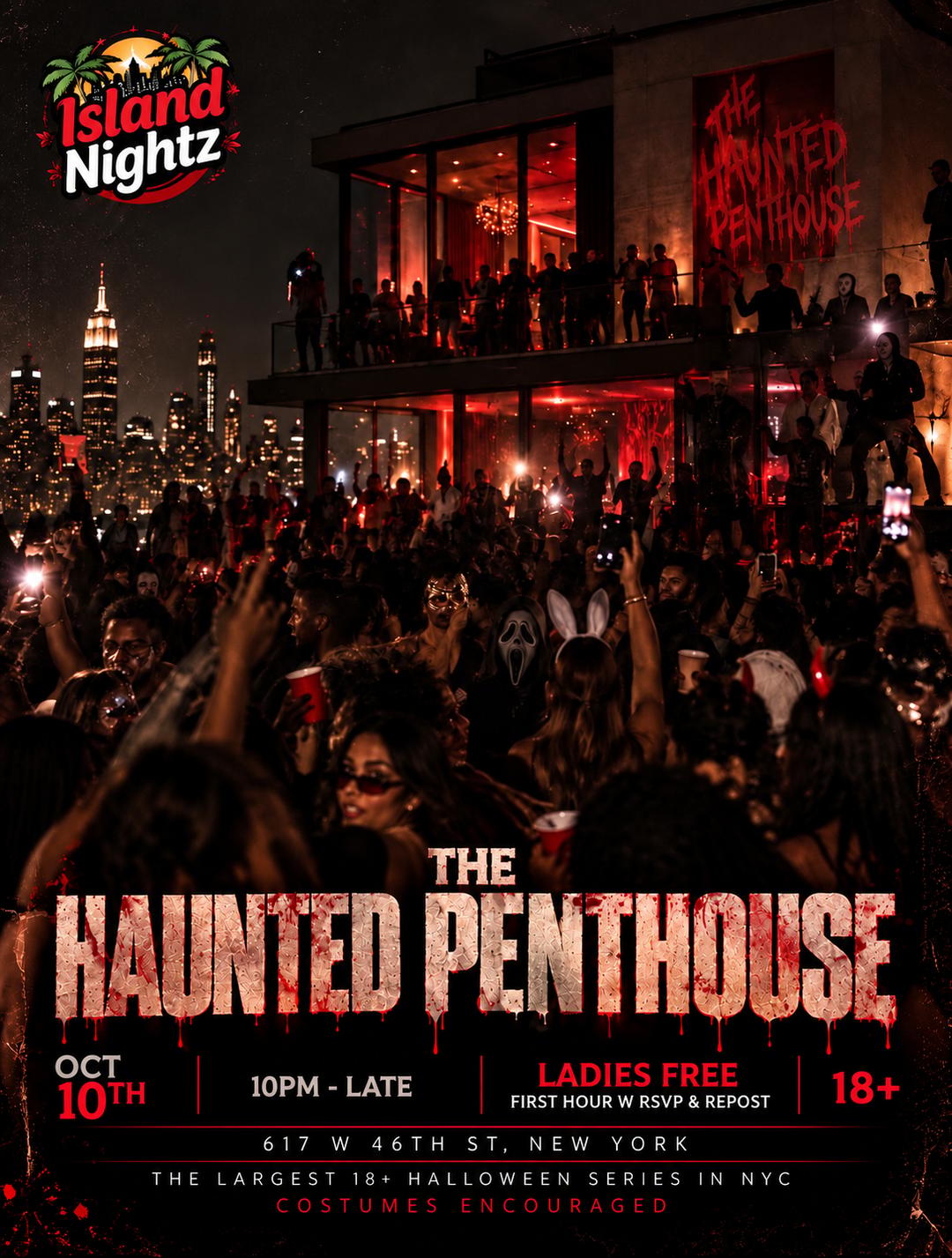 The Haunted Penthouse (18+) event flyer