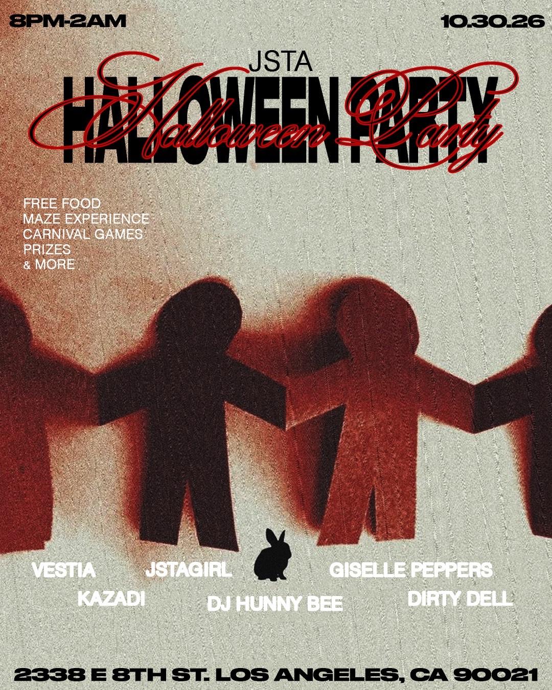 JSTAHALLOWEEN PARTY event flyer