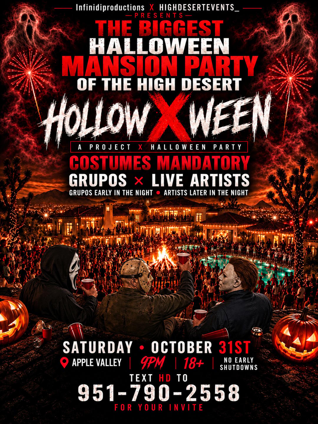 hollowXween( HALLOWEEN Party) event flyer