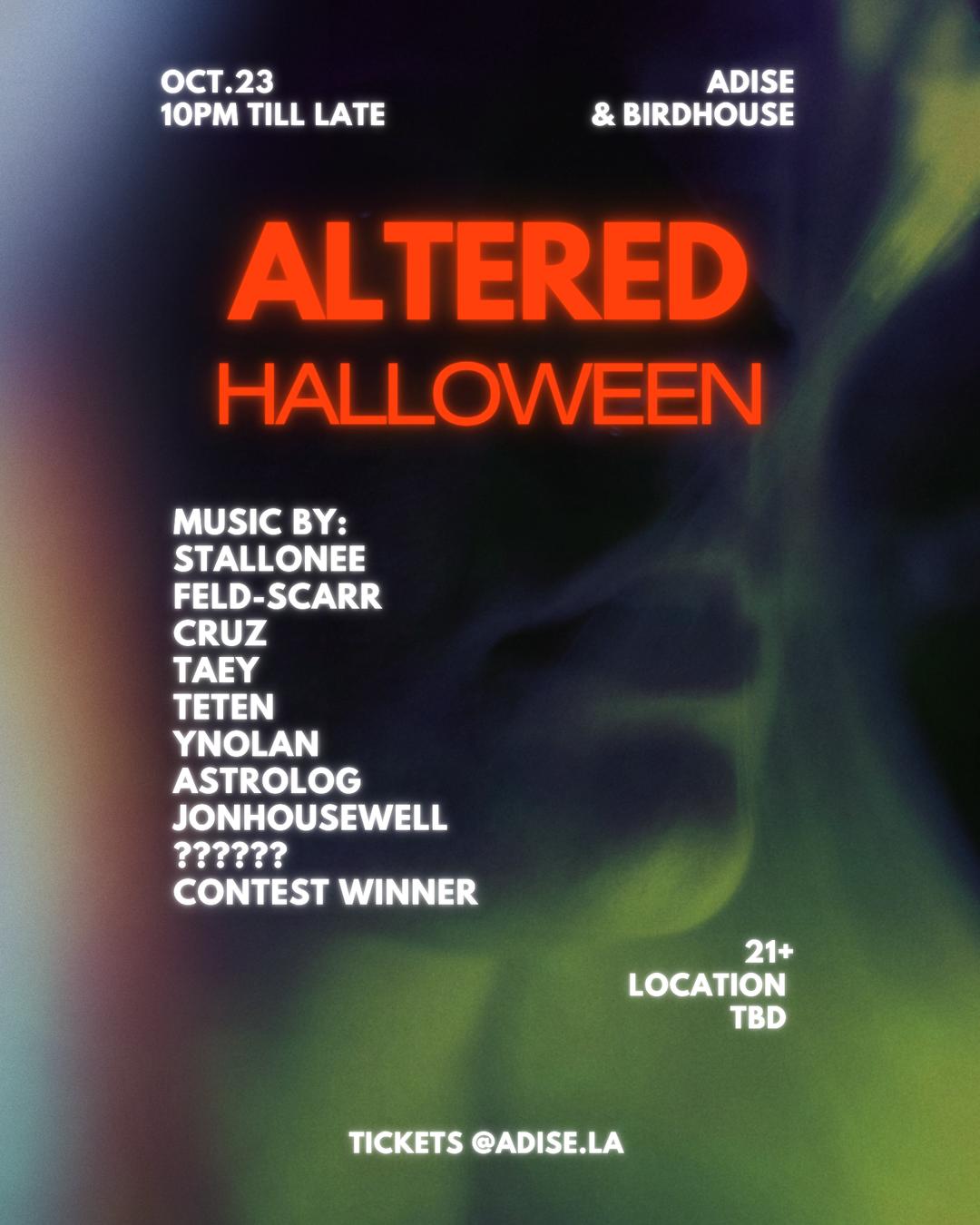 Altered Halloween event flyer