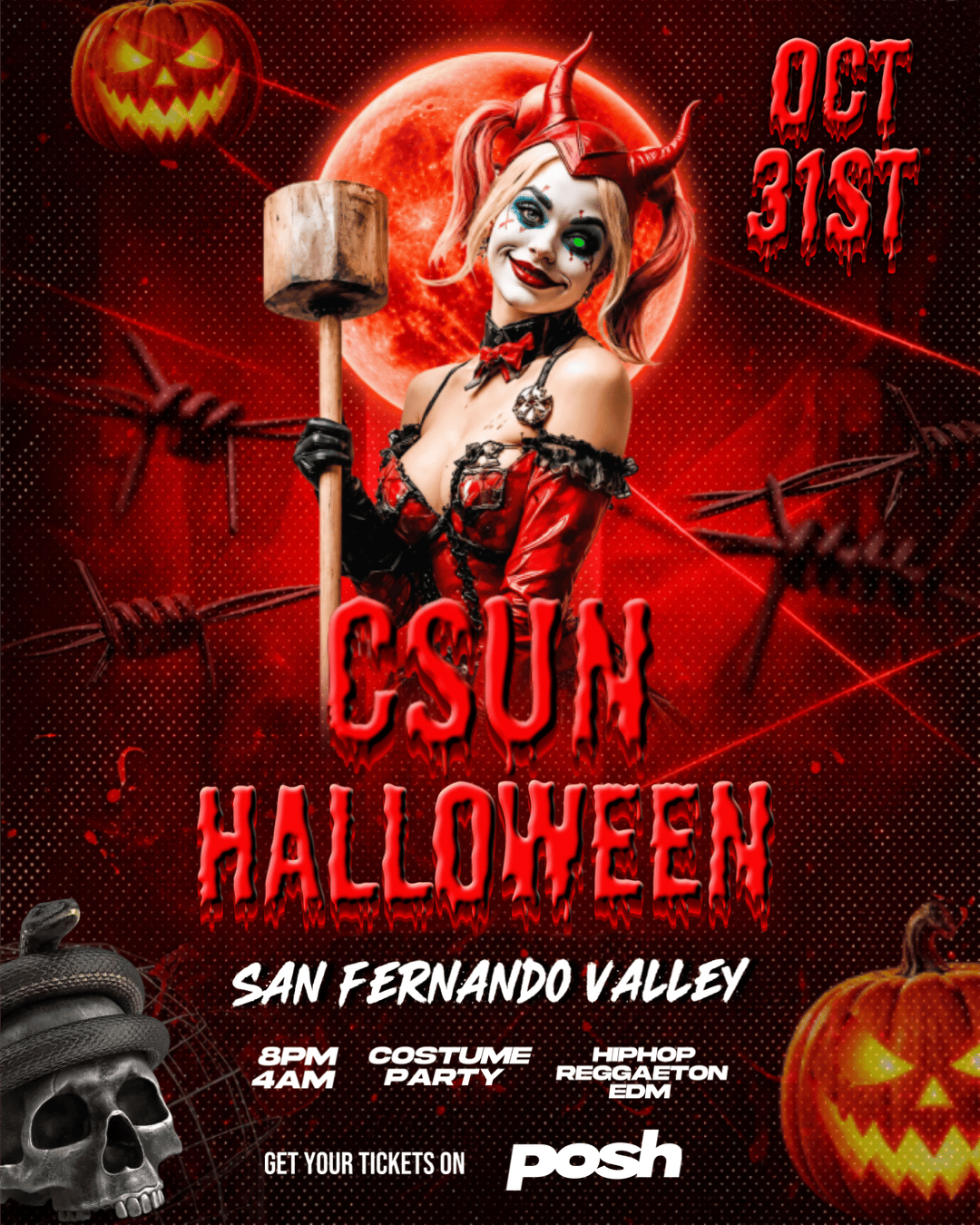 CSUN Halloween Costume Party 18+ event flyer