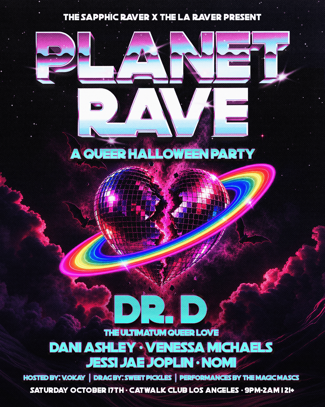 Planet Rave: A Queer Halloween Party event flyer