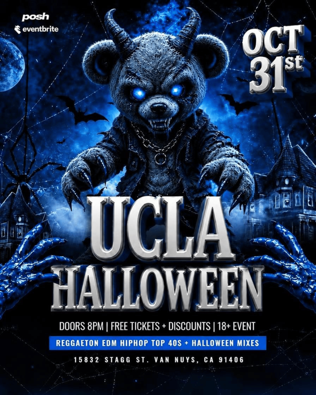 Ucla Halloween Costume Party 18+ in The Valley event flyer