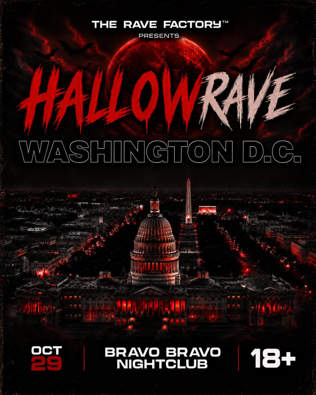 Hallowrave Washington DC event flyer