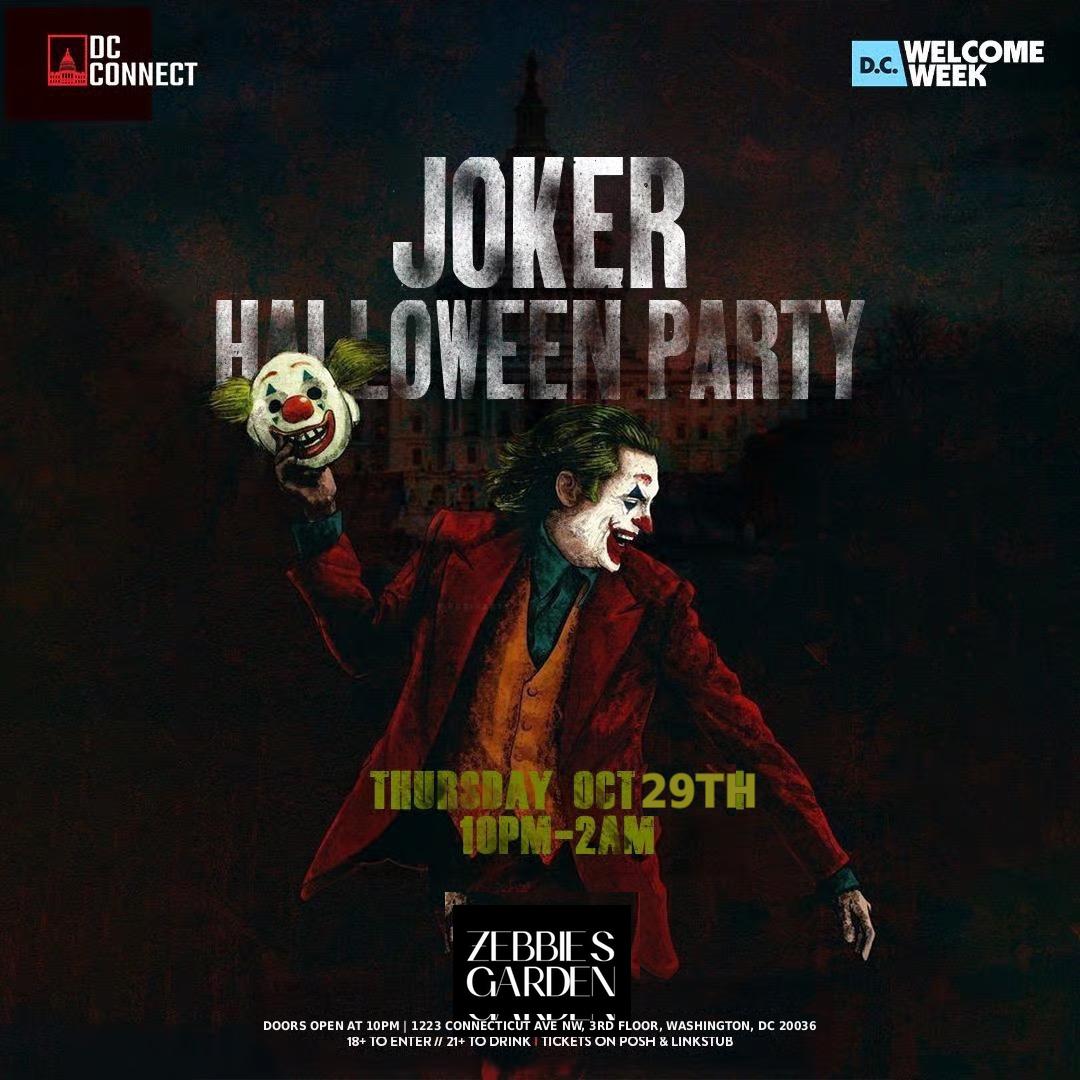 (18+)JOKER HALLOWEEN DANCE PARTY - Fall 2026 - Costumes event flyer