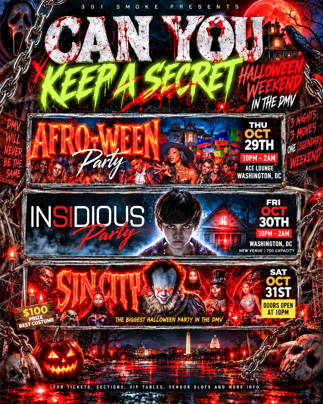 THE BIGGEST HALLOWEEN LINEUP IN THE DMV event flyer