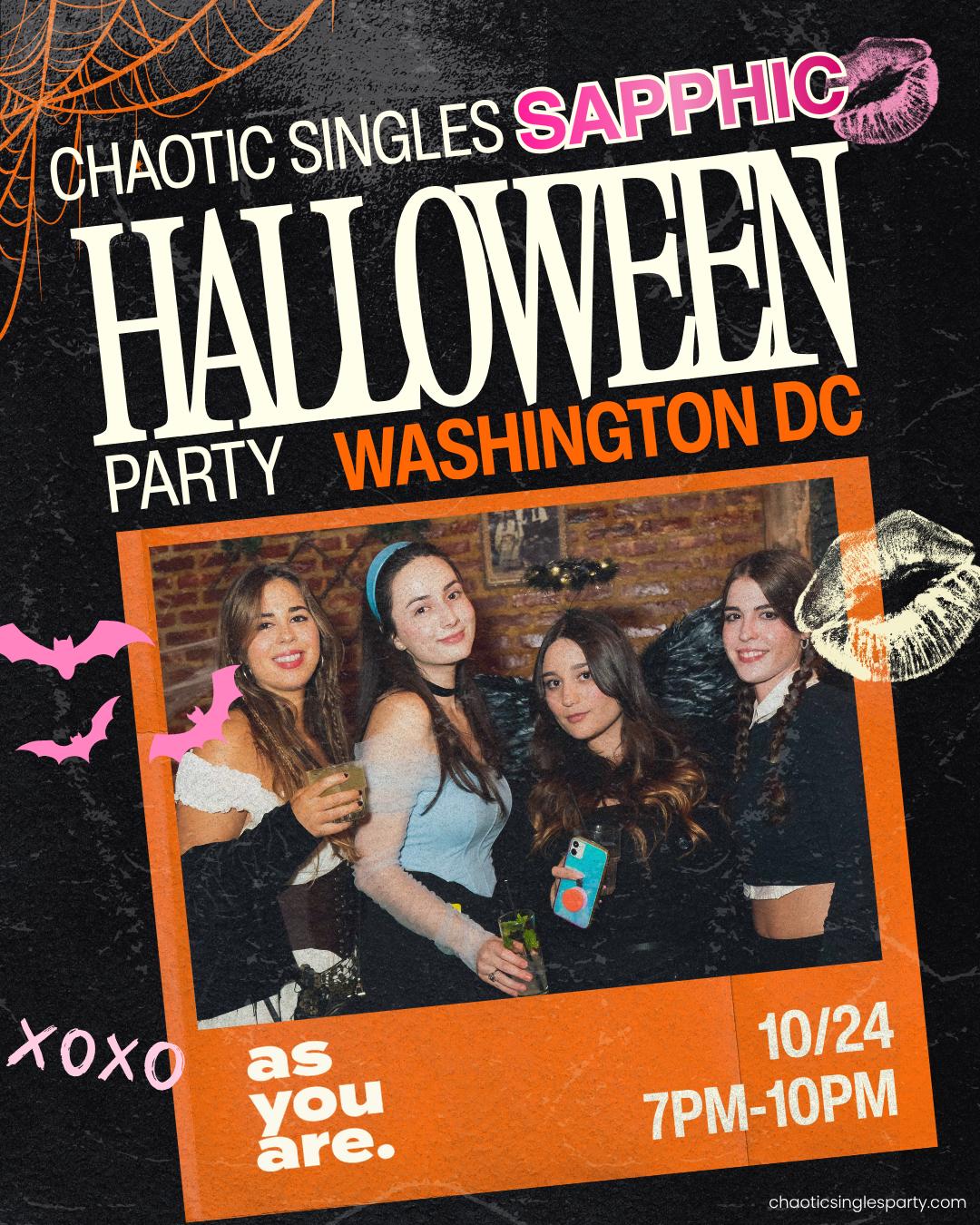 Chaotic Singles SAPPHIC HALLOWEEN Party (Washington D.C.) event flyer