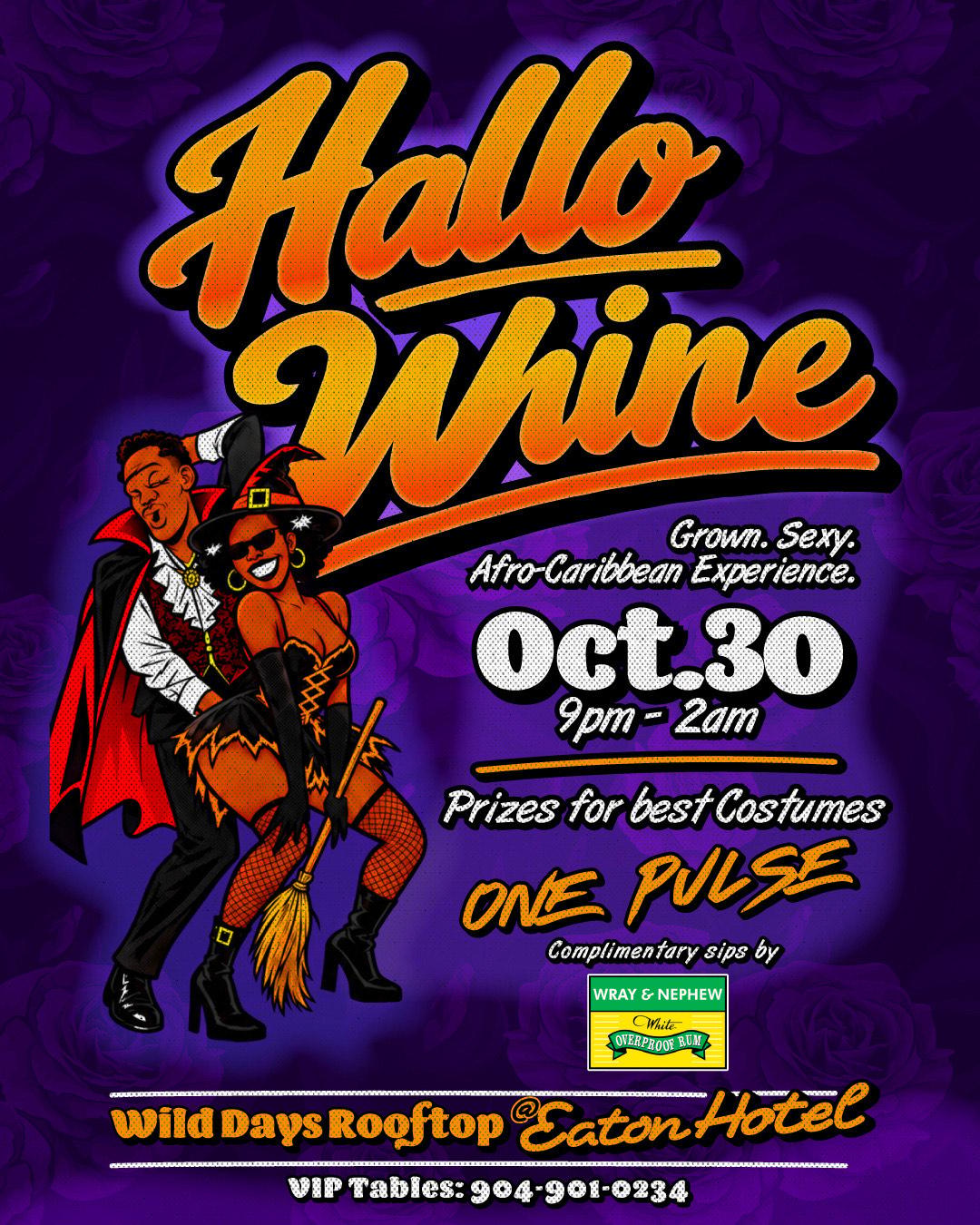 One Pulse: Hallowhine 🎃 Dancehall 🇯🇲 • Soca 🇹🇹 • Afro-Heat 🌍 event flyer