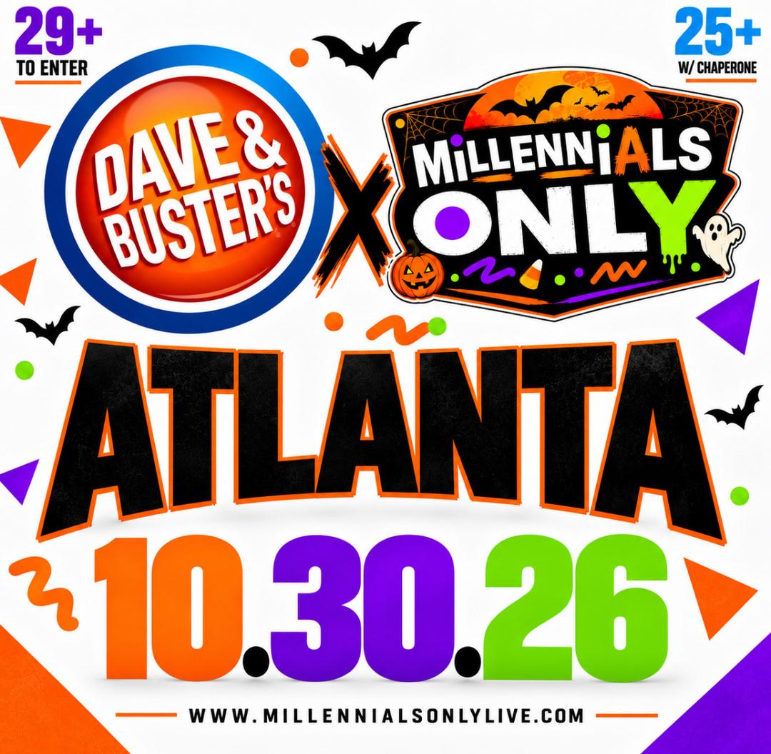 MILLENNIALS ONLY HALLOWEN PARTY AT DAVE & BUSTERS event flyer
