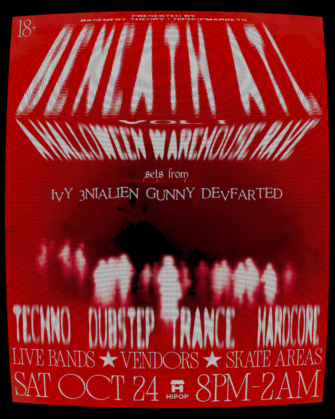 BENEATH ATL VOL 1: HALLOWEEN WAREHOUSE RAVE event flyer