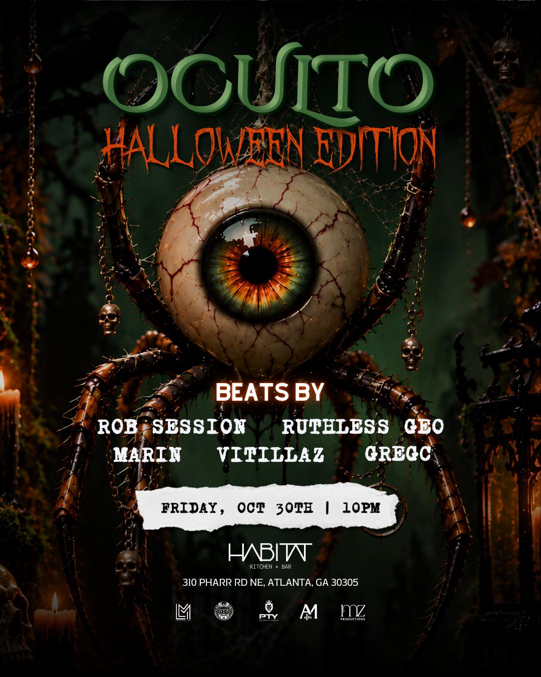 Oculto :Halloween edition event flyer