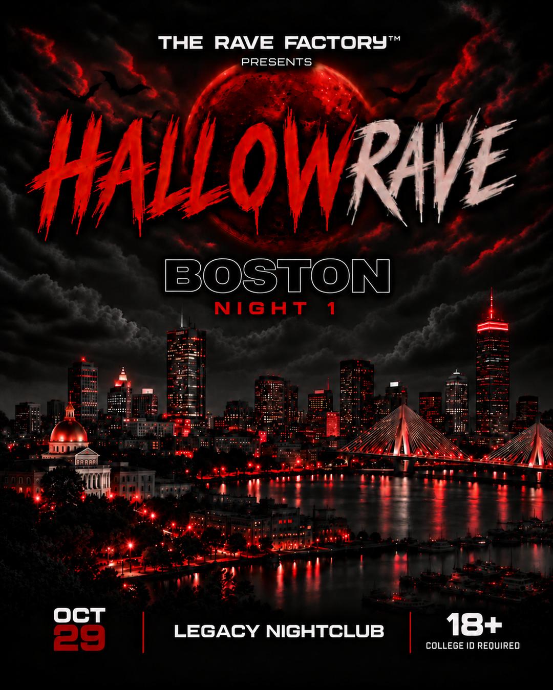 Hallowrave Boston event flyer