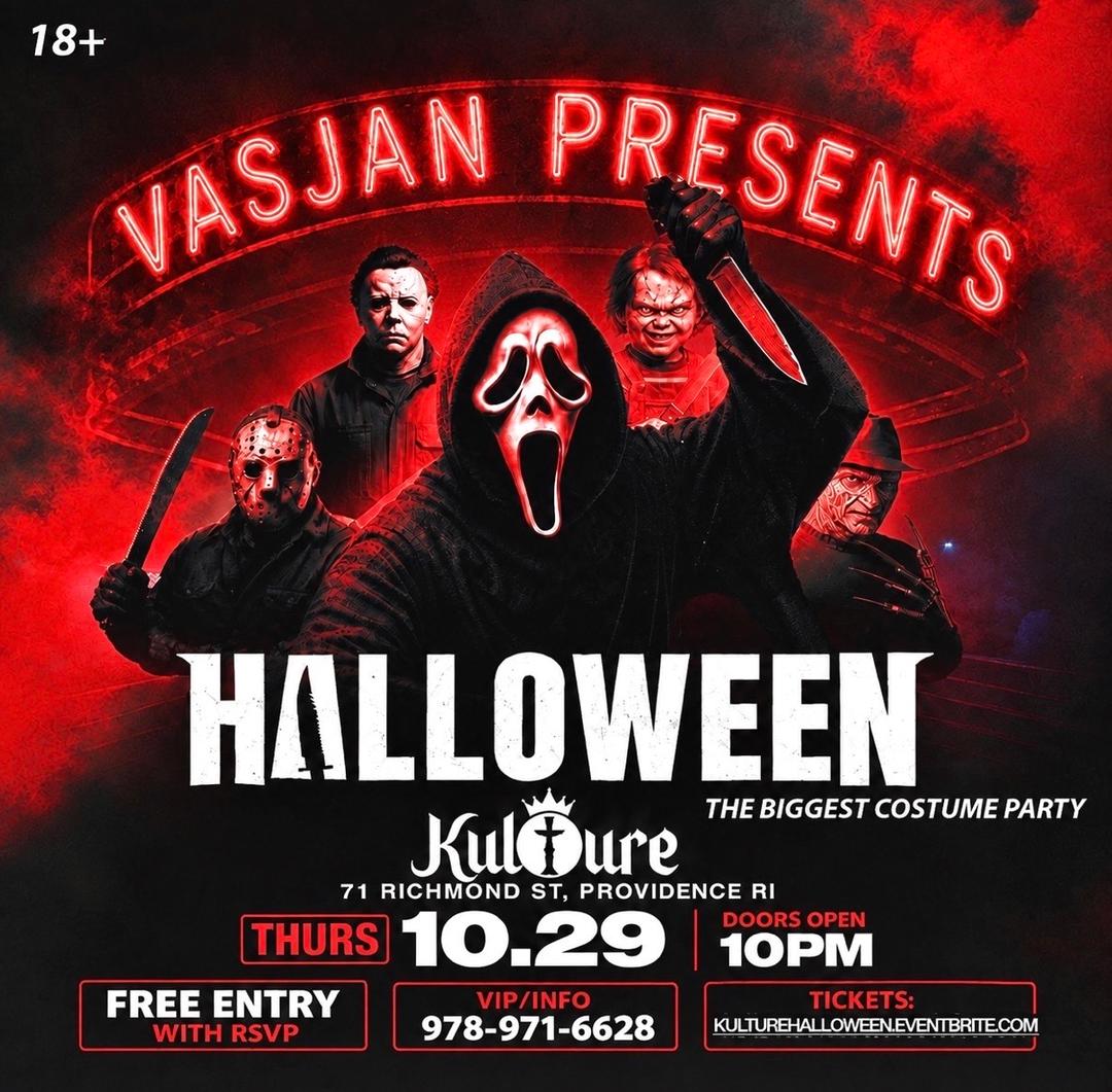 HALLOWEEN: THE BIGGEST COSTUME PARTY (THURSDAY) event flyer