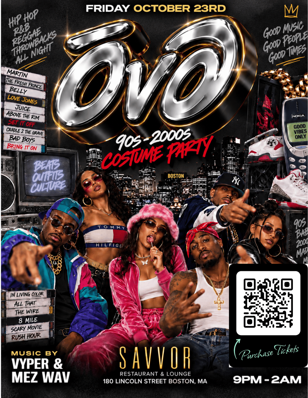 OvO Presents: 90’s and 00’s Costume Party event flyer