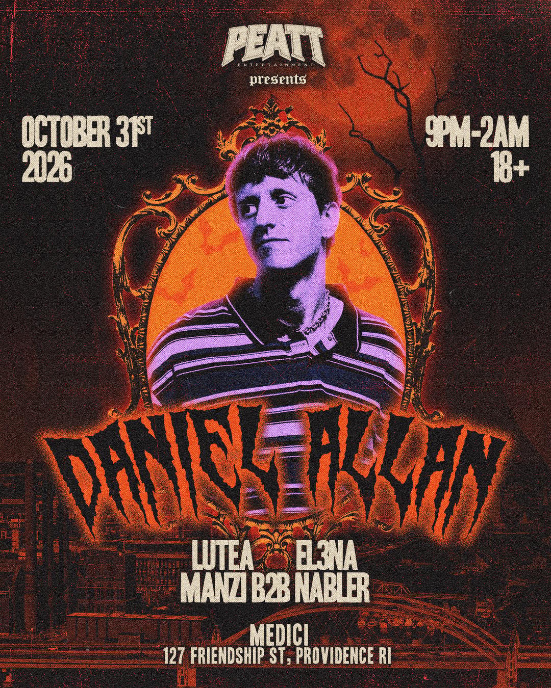 DANIEL ALLAN: HALLOWEEN AT MEDICI PROVIDENCE event flyer