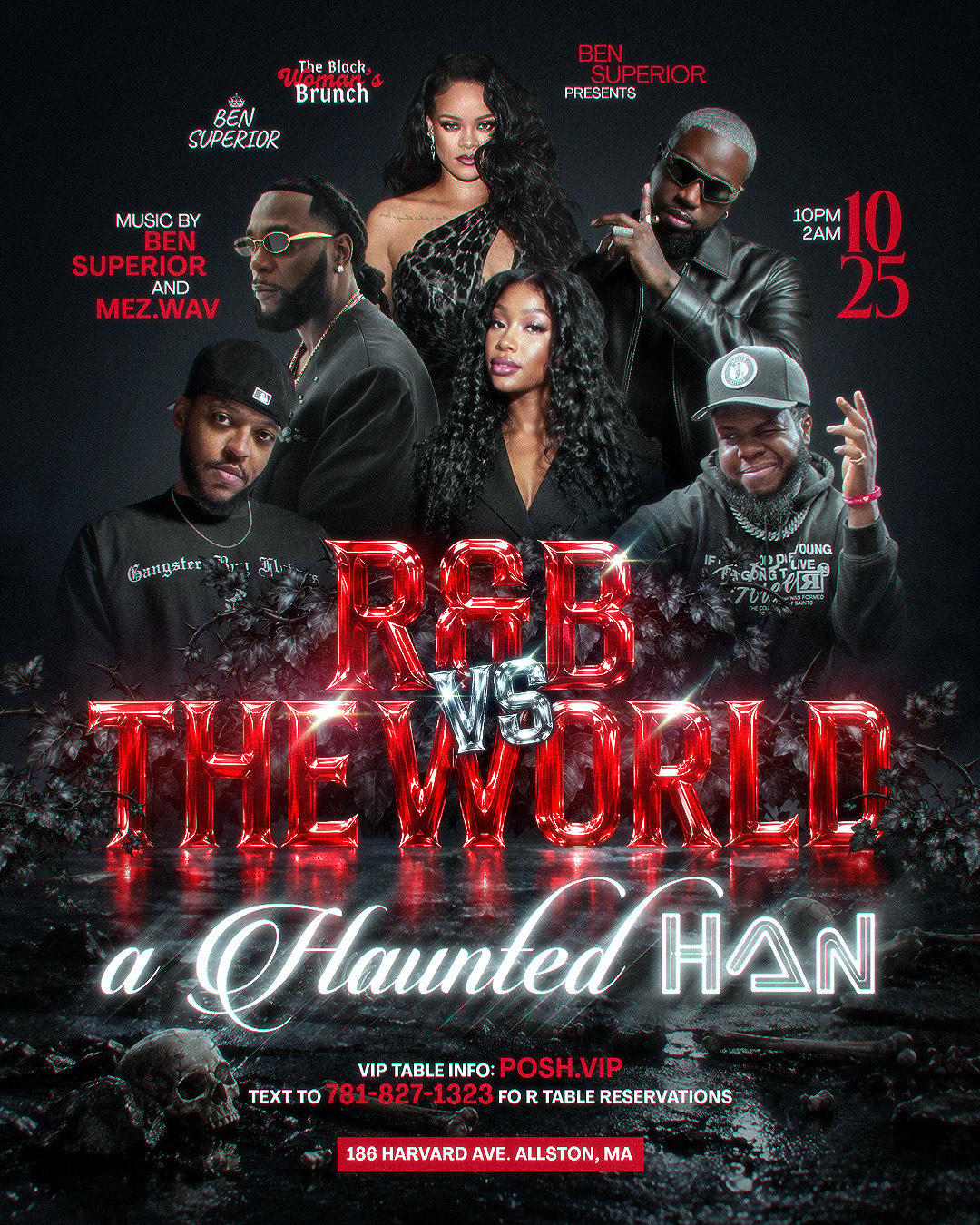 R&B vs. The World: A Haunted HAN event flyer